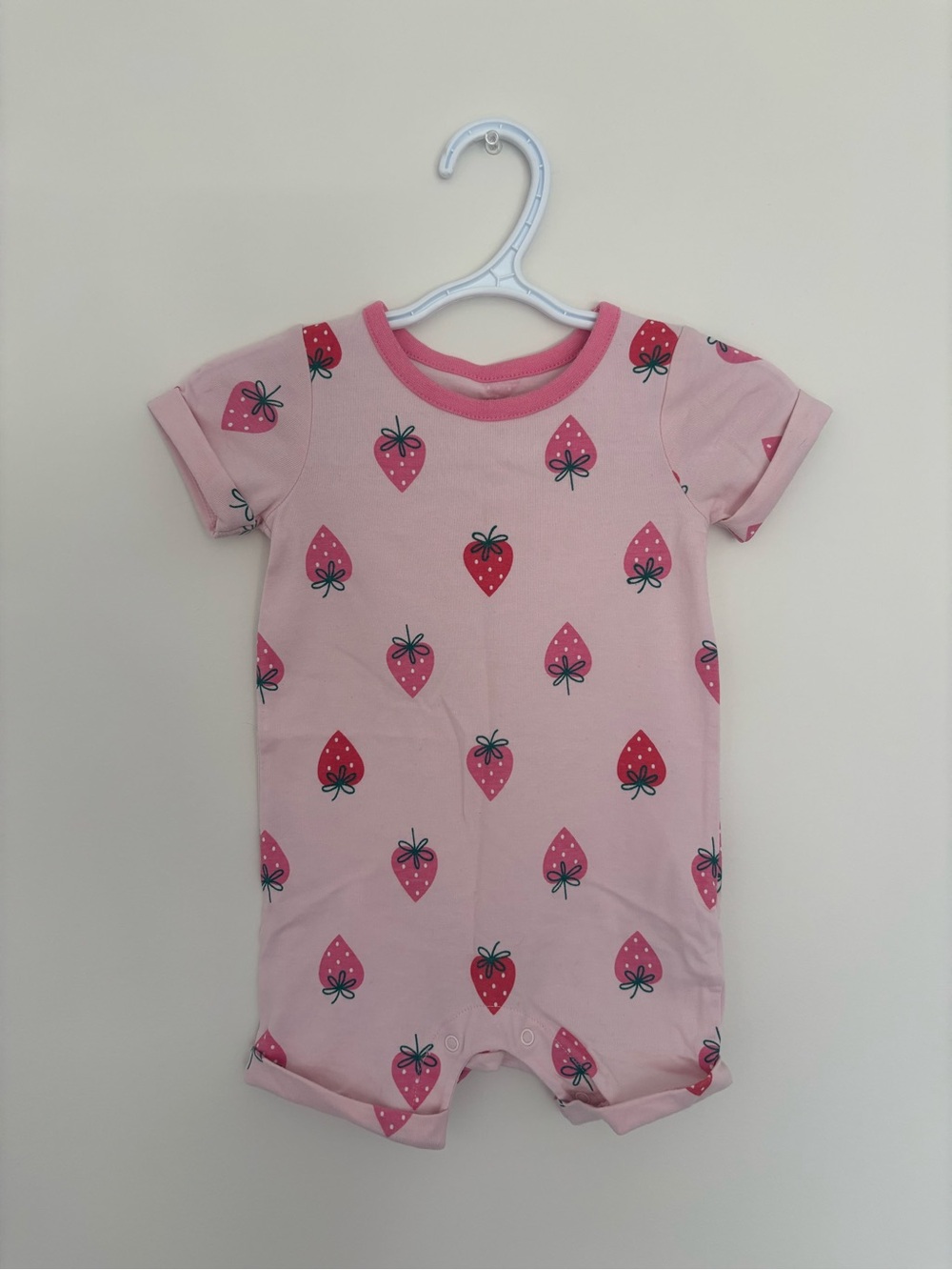 Cat & Jack Baby Girls Strawberry Short Sleeve Romper